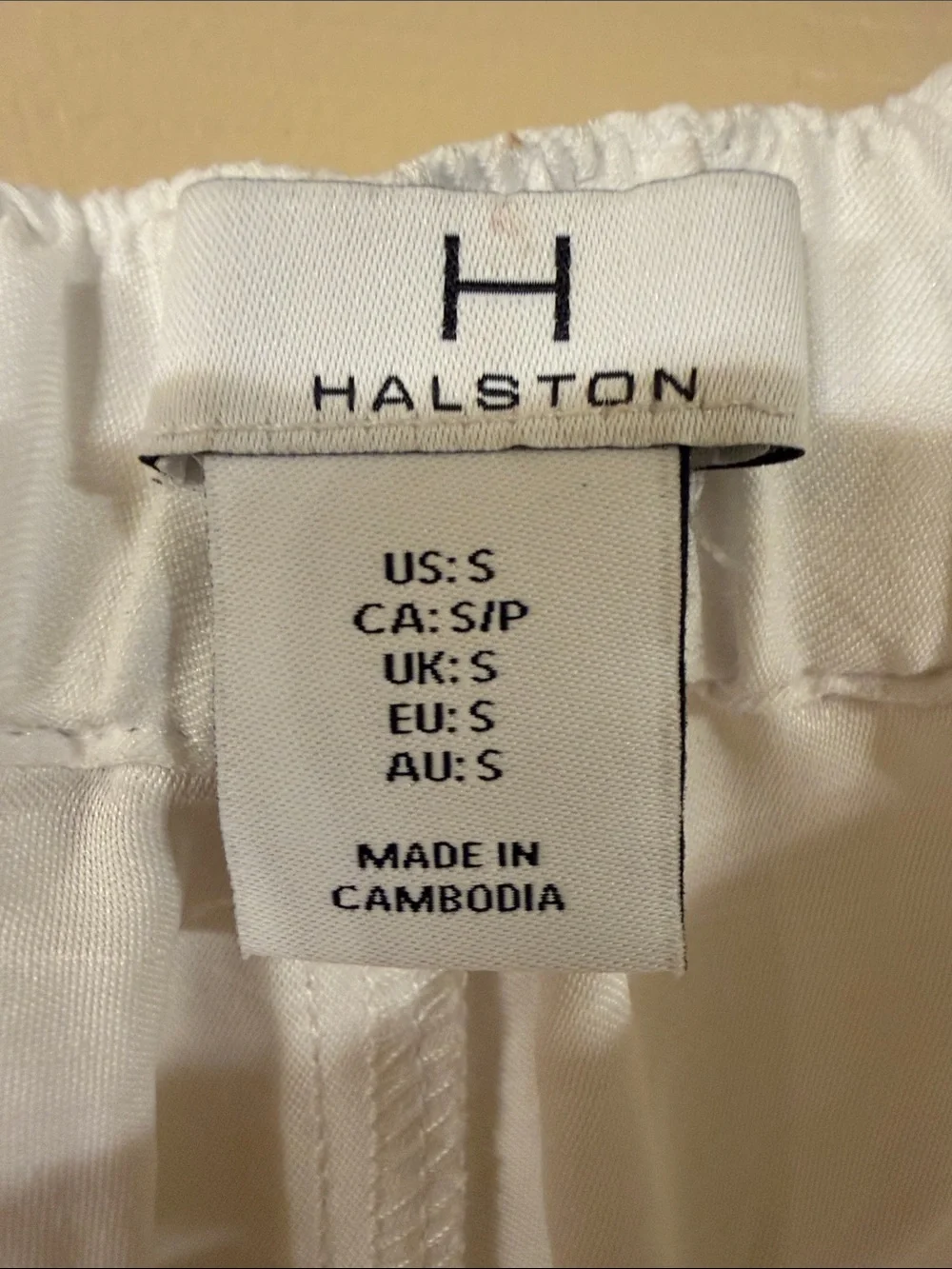 H by Halston White Linen-Blend Straight Pants